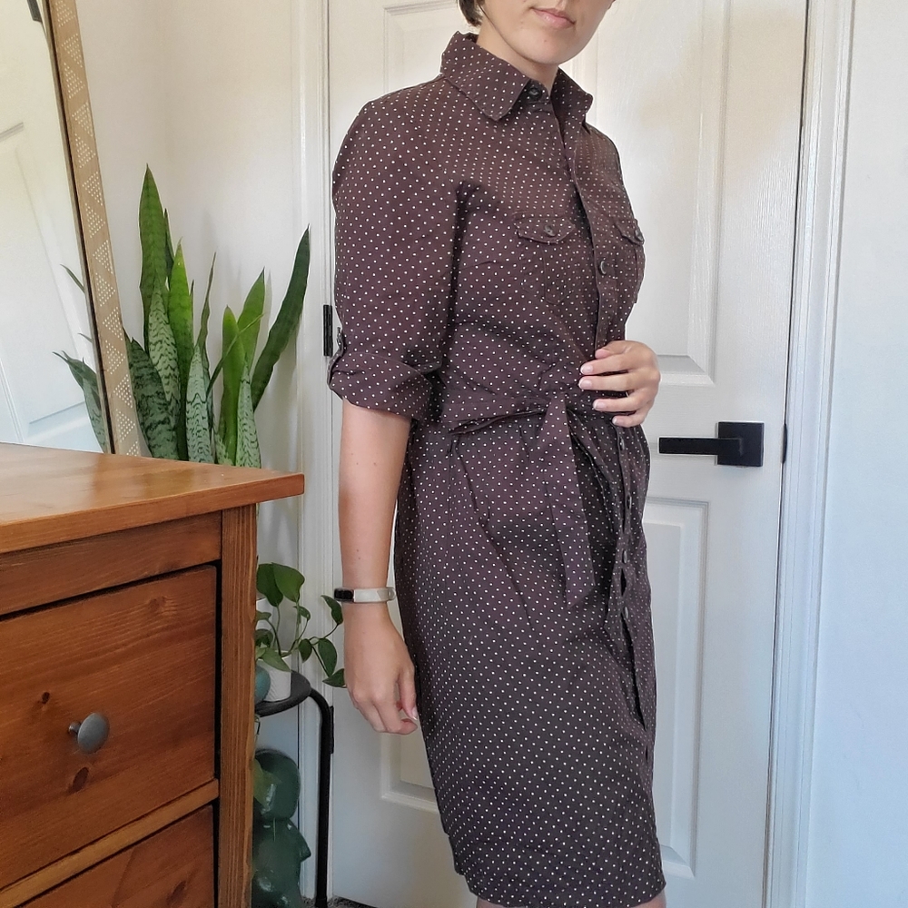 Polka Dot Button Up Dress - Picture 4 of 5
